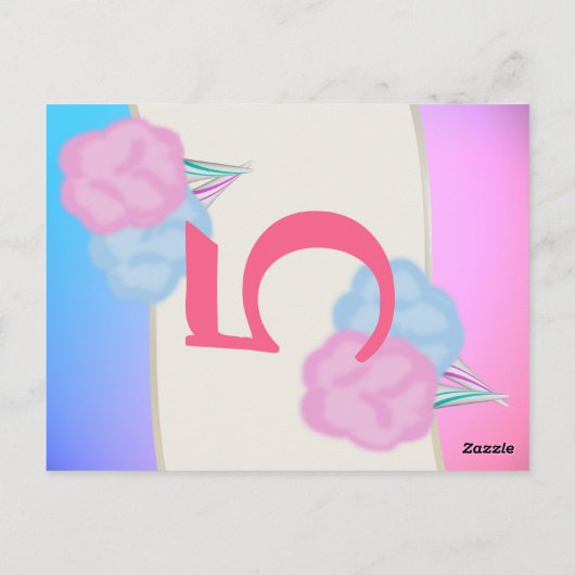 Katoen Snoep Tabel Nummer Kaart (Achterkant)