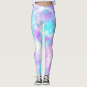 Katoen Snoep tijdekleurpatroon Leggings (Voorkant)