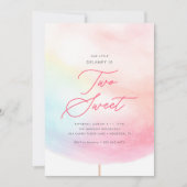 Katoen Snoep Twee lief kleurrijke 2e verjaardag Kaart (Voorkant)