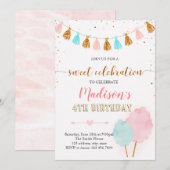 Katoen snoep, uitnodiging (Voorkant / Achterkant)