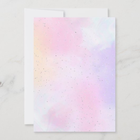 Katoen Snoep Waterverf Meisjes 10e Verjaardagsfees Kaart (Achterkant)