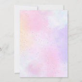 Katoen Snoep Waterverf Meisjes 5e Verjaardagsballo Kaart (Achterkant)