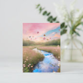 Katoen Snoepjes wolken Briefkaart (Staand voorkant)