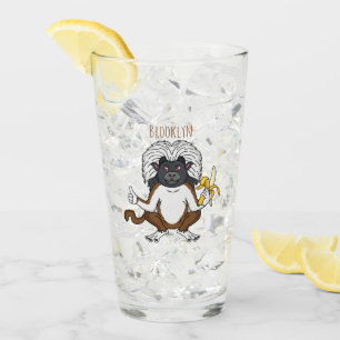 Katoen Top Tamarin aap cartoon illustratie Glas