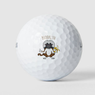 Katoen Top Tamarin aap cartoon illustratie Golfballen