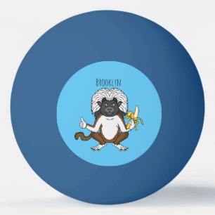 Katoen Top Tamarin aap cartoon illustratie Pingpongbal
