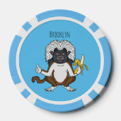 Katoen Top Tamarin aap cartoon illustratie Poker Chips (Achterkant)