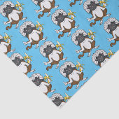 Katoen Top Tamarin aap cartoon illustratie Tissuepapier (Detail)