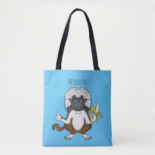 Katoen Top Tamarin aap cartoon illustratie Tote Bag