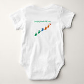 Katoen Trendy Dinosaurus Pret Romper (Achterkant)
