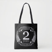 Katoen trouwdag 2 jaar getrouwd tote bag (Voorkant)
