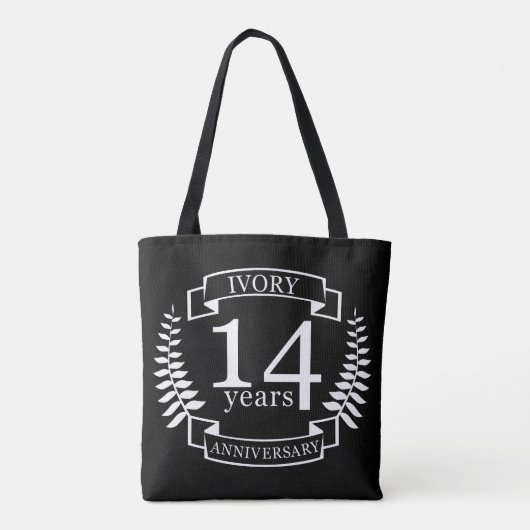 Katoen trouwdag 2 jaar getrouwd tote bag (Achterkant)