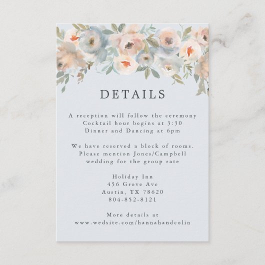 Katoen Tuinpasta Blauw Perzenkoraal Informatiekaartje (Voorkant)