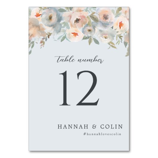 Katoen Tuinpasta Blauw Perzenkoraal Kaart (Voorkant)