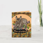 Katoen Unicorn Donkey Een van de soorten Kaart (Voorkant)