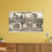 Katoen van WC Hamilton, Spring Lake, NJ Canvas Afdruk (Insitu (Woonkamer))