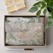 Katoen  ventilator Bouquet Blue en White Tissuepapier (Geschenk)