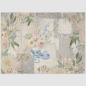 Katoen  ventilator Bouquet Blue en White Tissuepapier (Voorkant)