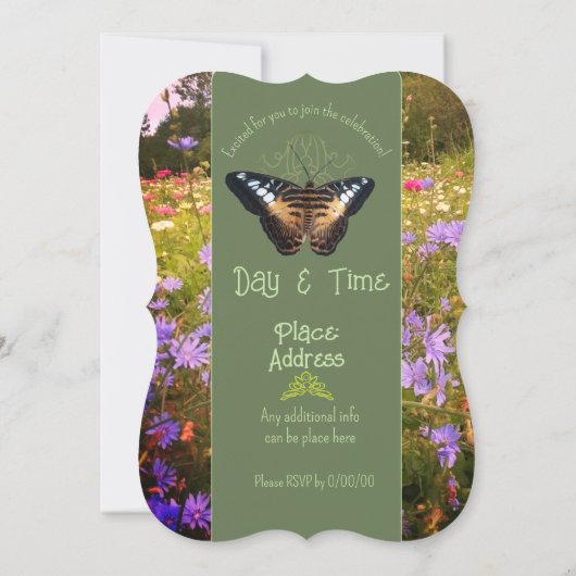 Katoen Vloeienweduwen met katteband Kaart (Achterkant)