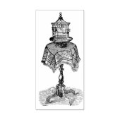 Katoen Vogelkooi Rubber Stempel (Afrduk)