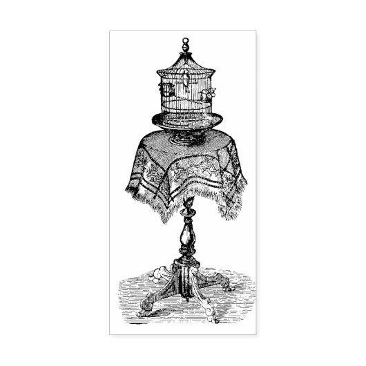 Katoen  Vogelkooi Rubber Stempel (Afrduk)