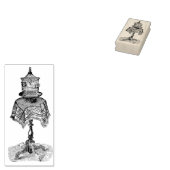 Katoen  Vogelkooi Rubber Stempel (Gestempeld)