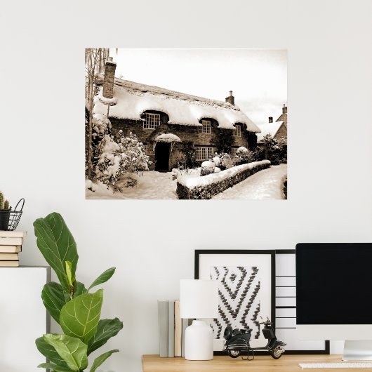 Katoen voor sproeiers in de winter poster (Thuiskantoor)