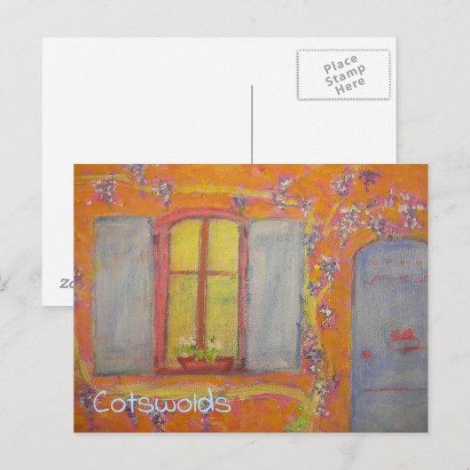 Katoen Wisteria Cottage Briefkaart (Voorkant / Achterkant)