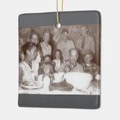 Katoen-wit familie 1950 keramisch ornament (Links)