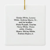 Katoen-wit familie 1950 keramisch ornament (Achterkant)