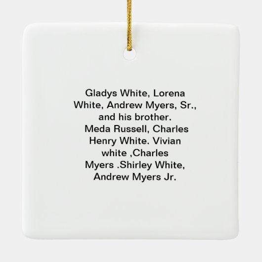 Katoen-wit familie 1950 keramisch ornament (Achterkant)