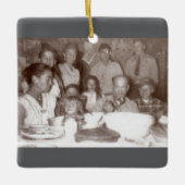Katoen-wit familie 1950 keramisch ornament (Voorkant)