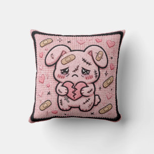 Katoen Yami Kawaii Bunny Kussen - Pastel Goth Worp