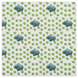 KATOENAFDRUKKEN FABRIC - HUNGRY HIPPO STOF