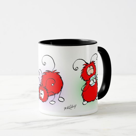 Katoenballen Ringer Mok (Voorkant rechts)