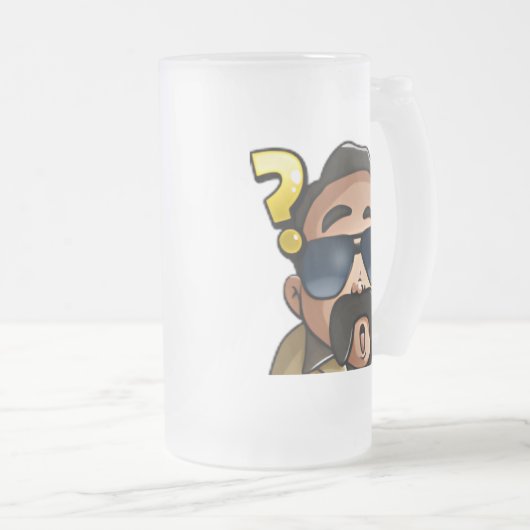 Katoenbier Frosty Matglas Bierpul (Voorkant rechts)