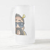 Katoenbier Frosty Matglas Bierpul (Voorkant links)