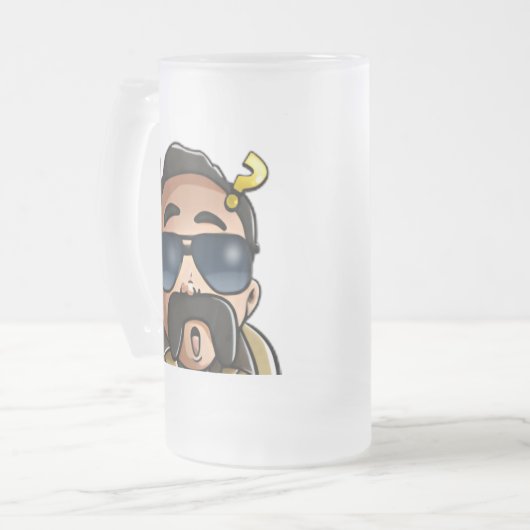 Katoenbier Frosty Matglas Bierpul (Voorkant links)