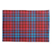 Katoenblauw rood geruit Schotse ruit ontwerp Kussensloop (Achterkant)
