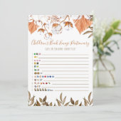 Katoenbloem Baby shower Emoji Boek Emoji Kaart (Staand voorkant)