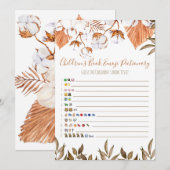 Katoenbloem Baby shower Emoji Boek Emoji Kaart (Voorkant / Achterkant)