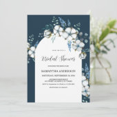 Katoenbloemen en eucalyptus Vrijgezellenfeest Kaart (Staand voorkant)