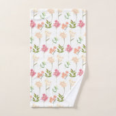 Katoenbloemen traditioneel, wazig patroon bad handdoek (Handdoek)