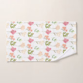 Katoenbloemen traditioneel, wazig patroon bad handdoek (Handdoek)
