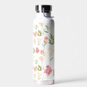 Katoenbloemen traditioneel, wazig patroon waterfles (Links)