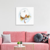 Katoenbol 1 canvas afdruk (Insitu (Woonkamer))