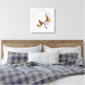 Katoenbol 2 canvas afdruk (Insitu (Slaapkamer))