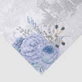 katoendragonfly blauw Roos ontkoppelen Tissuepapier (Detail)