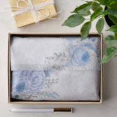 katoendragonfly blauw Roos ontkoppelen Tissuepapier (Geschenk)