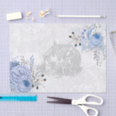 katoendragonfly blauw Roos ontkoppelen Tissuepapier (Craft)